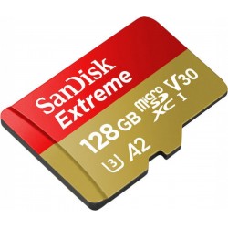 Sandisk Extreme microSDXC 128GB U3 V30 A2 UHS-I 190MB/s με αντάπτορα