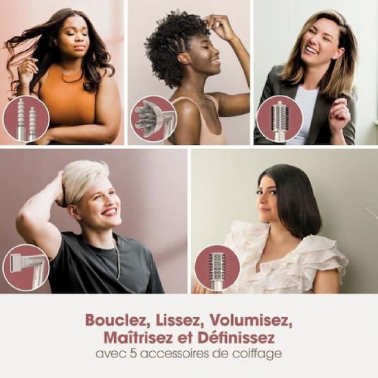 Shark Flexstyle 5-in-1 Ηλεκτρική Βούρτσα με Αέρα 1650W (HD446SLEU) Χρυσή