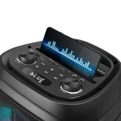 SVEN PS-800/SV-021719 black, 2.0 portable Party speaker 2x50W(RMS),backlight,Karaoke,TWS,Bluetooth,FM,USB,microSD,LED-display