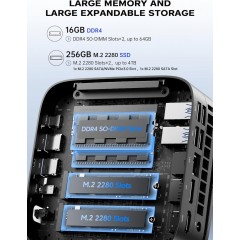 ACEMAGICIAN Mini PC AMD Ryzen 4300U 16GB DDR4 256GB M.2 SSD (CMNP1000BEU1643)