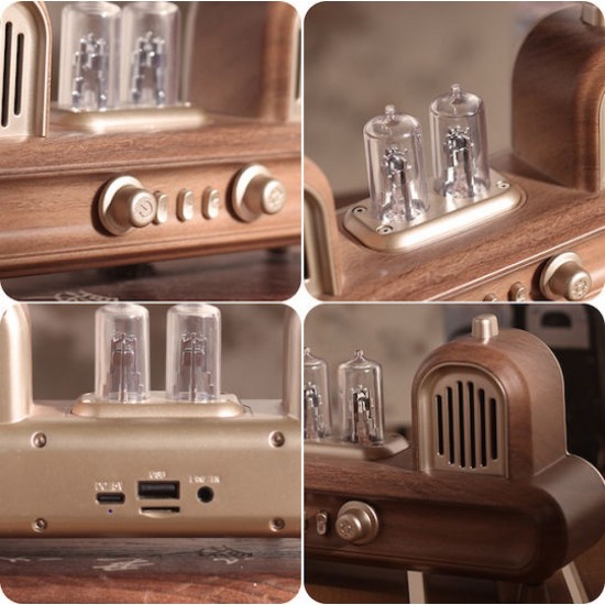 Old Street Audio AS33 Vintage Bluetooth Επιτραπέζιο Ραδιόφωνο Καφέ