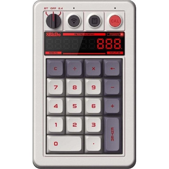 8BitDo Retro 18 Mechanical Numpad 2.4G/USB/Bluetooth (PBT Keycaps/Hot-Swappable/Mechanical Switches) N Edition
