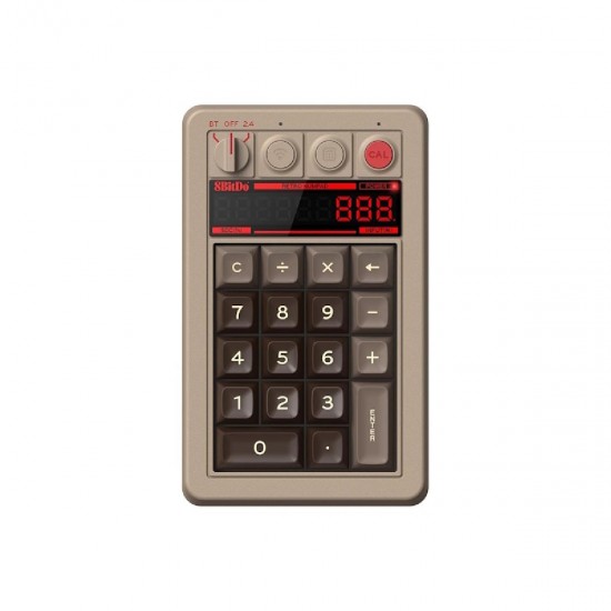 8BitDo Retro 18 Mechanical Numpad 2.4G/USB/Bluetooth (PBT Keycaps/Hot-Swappable/Mechanical Switches) C64 Edition
