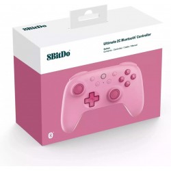 8BitDo Ultimate 2C Bluetooth Controller για Switch (Hall Effect Μοχλοί/Δόνηση Rumble/Turbo) Pink