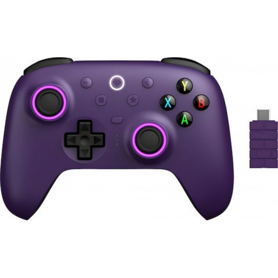 8BitDo Ultimate 2 Wireless Controller with Charging Dock for Windows/Android/StreamOS/Apple (05019) Purple