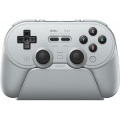 8BitDo Pro 3 Bluetooth Gamepad with Charging Dock for Switch/Windows/Android/Apple/StreamOS (04887) Gray