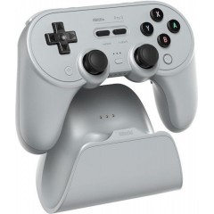 8BitDo Pro 3 Bluetooth Gamepad with Charging Dock for Switch/Windows/Android/Apple/StreamOS (04887) Gray