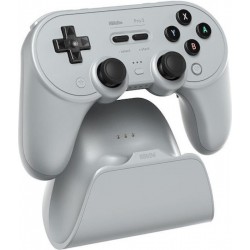 8BitDo Pro 3 Bluetooth Gamepad with Charging Dock for Switch/Windows/Android/Apple/StreamOS (04887) Gray