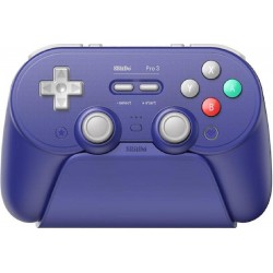 8BitDo Pro 3 Bluetooth Gamepad with Charging Dock for Switch/Windows/Android/Apple/StreamOS (04886) Purple