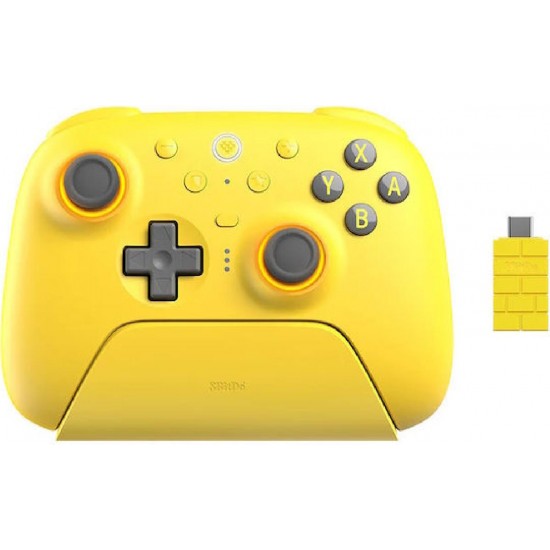 8BitDo Ultimate 2 Bluetooth Controller with Charging Dock for Nintendo Switch/Windows (05020) Yellow