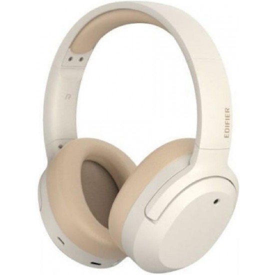 Edifier W820NB Plus Ασύρματα / Ενσύρματα Over Ear Ακουστικά με 49 ώρες Λειτουργίας Ivory