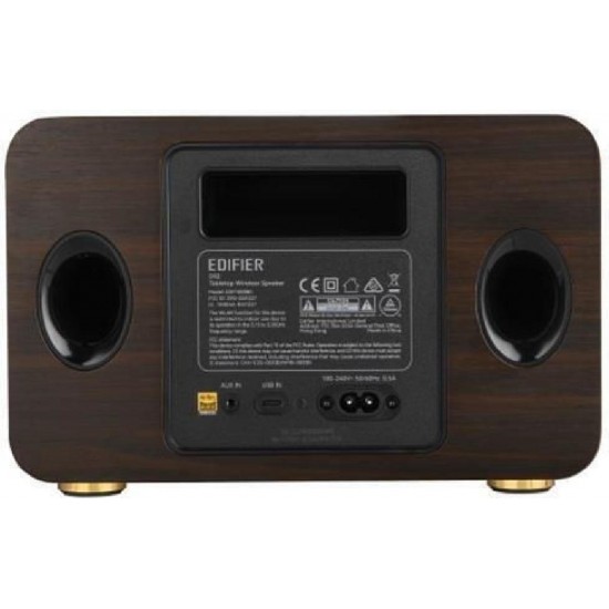 Edifier D32 Φορητό Ηχείο 60W με Διάρκεια Μπαταρίας έως 12 ώρες Black Walnut