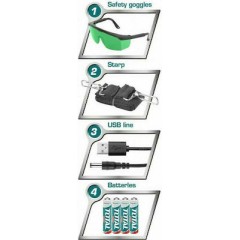 Total (TLL305205) Αλφάδι Laser Αυτό-οριζοντιούμενο 0-20 με Πράσινες Ακτίνες