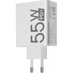 BlackView Φορτιστής Χωρίς Καλώδιο GaN 55W Power Delivery Λευκός (BV-PA-55W)