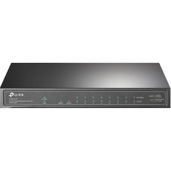 TP-LINK TL-SG1210P v4 Unmanaged L2 PoE+ Switch με 9 Θύρες Gigabit (1Gbps) Ethernet και 1 SFP Θύρα