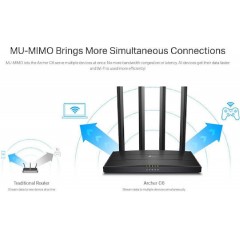 Tp-Link Archer C6 AC1200 Mesh Wi-Fi Wireless MU-MIMO Gigabit Router v4.0