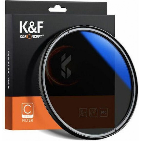 K&F Concept Multi-Coated Circular Polarizer Slim Φίλτρo CPL Διαμέτρου 67mm (KF01.1439)