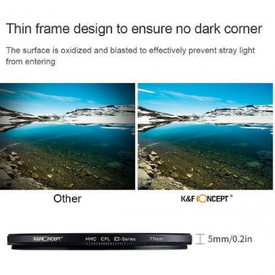 K&F Concept Multi-Coated Circular Polarizer Slim Φίλτρo CPL Διαμέτρου 67mm (KF01.1439)