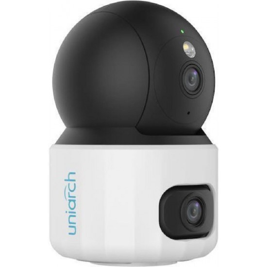 Uniarch IP Κάμερα Παρακολούθησης Wi-Fi Full HD+ 3MP+3MP με Αμφίδρομη Επικοινωνία (Uho-S3S-M33D) Λευκή/Μαύρη