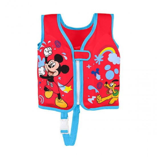Bestway Παιδικό Γιλέκο Κολύμβησης S/M, 1-3 ετών, 50+UPF, 9101D Mickey/Κόκκινο