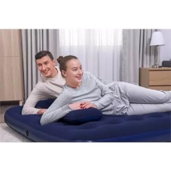 Bestway Φουσκωτό Στρώμα Ύπνου Διπλό με Ενσωματωμένη Αντλία 203x152x22εκ. (67374) Μπλε