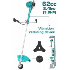 Total Θαμνοκοπτικό Βενζίνης Αντιδονητικό 62cc (TP5624431)