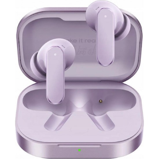 Realme Buds Air8 Bluetooth Handsfree Ακουστικά με Αντοχή στον Ιδρώτα και Θήκη Φόρτισης Μωβ