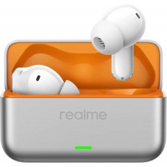 Realme Buds T500 Pro Bluetooth Handsfree Ακουστικά με Αντοχή στον Ιδρώτα και Θήκη Φόρτισης Silver-White
