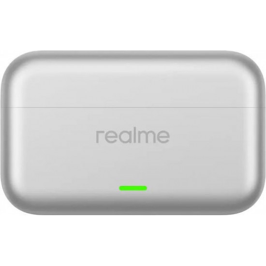Realme Buds T500 Pro Bluetooth Handsfree Ακουστικά με Αντοχή στον Ιδρώτα και Θήκη Φόρτισης Silver-White