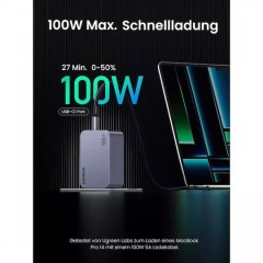 Ugreen Nexode Pro 100W GaN Charger with USB-C Cable 25874 Grey