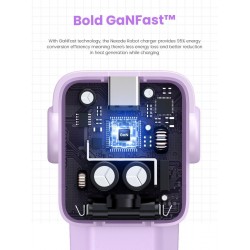 Ugreen Φορτιστής Χωρίς Καλώδιο GaN με Θύρα USB-A και 2 Θύρες USB-C 65W Power Delivery / Quick Charge 4.0 (35291) Μωβ