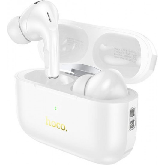 Hoco EW56 In-ear Bluetooth Handsfree Ακουστικά με Θήκη Φόρτισης Λευκά