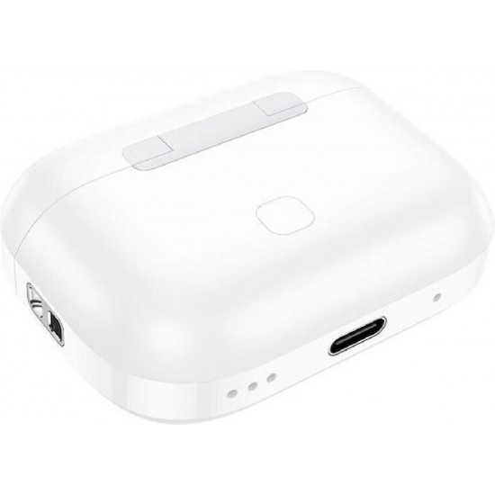 Hoco EW56 In-ear Bluetooth Handsfree Ακουστικά με Θήκη Φόρτισης Λευκά