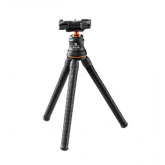 K&F Concept MS-01 Mini Flexible Tripod For Cameras, Action Cameras, Phone with Bluetooth Remote Control (KF09.129)