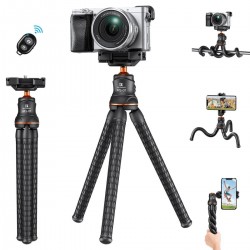 K&F Concept MS-01 Mini Flexible Tripod For Cameras, Action Cameras, Phone with Bluetooth Remote Control (KF09.129)