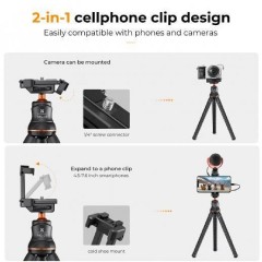K&F Concept MS-01 Mini Flexible Tripod For Cameras, Action Cameras, Phone with Bluetooth Remote Control (KF09.129)