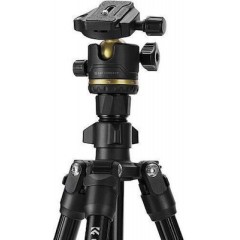 K&F Concept K234A0+BH-36L Magnesium Travel Tripod with Ball Head & Phone Clamp (KF09.149) Black/Gold