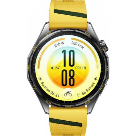 Huawei Watch GT 7 Stainless Steel 46mm Αδιάβροχο με Παλμογράφο Κίτρινο