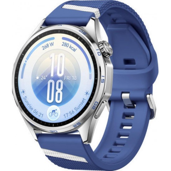 Huawei Watch GT 7 Stainless Steel 46mm Αδιάβροχο με Παλμογράφο Μπλε