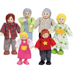 Hape E3500 Μια Χαρούμενη Οικογένεια 6Τεμ. - Family Caucasia 078143