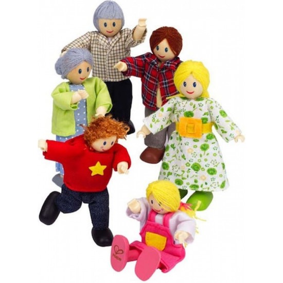 Hape E3500 Μια Χαρούμενη Οικογένεια 6Τεμ. - Family Caucasia 078143