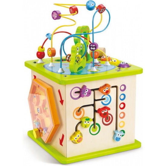 Hape Totally Amazing Ξύλινος Κύβος Δραστηριοτήτων Country Critters για 12+ Μηνών (E1810)