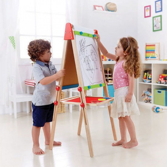 Hape Early Explorer Ξύλινος Πίνακας All-In-One Easel για 3+ Ετών (E1010C)