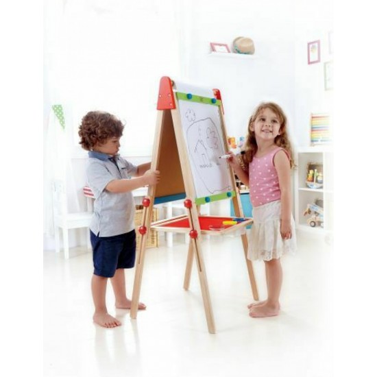 Hape Early Explorer Ξύλινος Πίνακας All-In-One Easel για 3+ Ετών (E1010C)