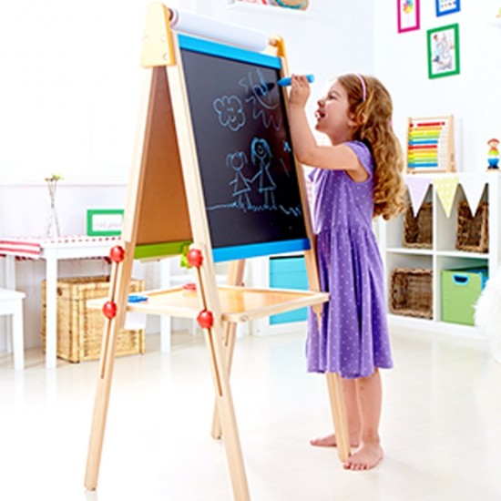 Hape Early Explorer Ξύλινος Πίνακας All-In-One Easel για 3+ Ετών (E1010C)