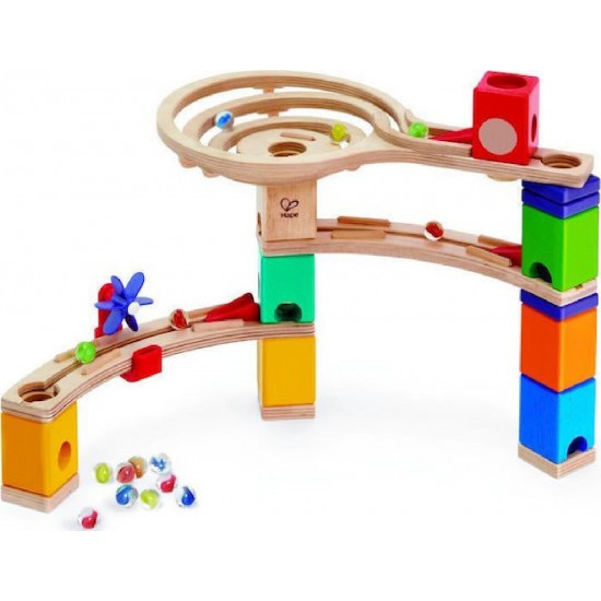 Hape Παιχνίδι Κατασκευών Ξύλινo Quadrilla Marble Run για Παιδιά 4+ Ετών (E6021)