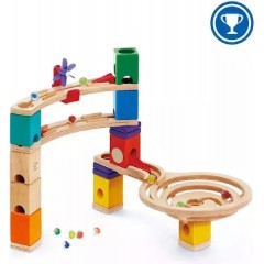 Hape Παιχνίδι Κατασκευών Ξύλινo Quadrilla Marble Run για Παιδιά 4+ Ετών (E6021)