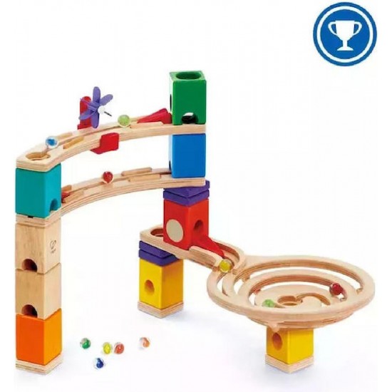 Hape Παιχνίδι Κατασκευών Ξύλινo Quadrilla Marble Run για Παιδιά 4+ Ετών (E6021)