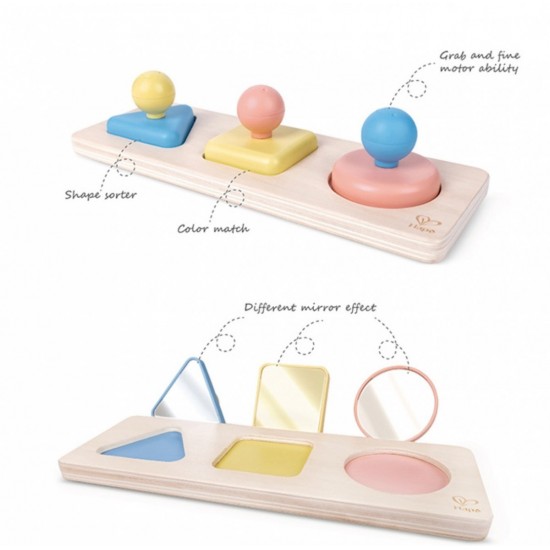 Hape Early Explorer Ξύλινο Montessori Mirror Shape Puzzle (E0072A)