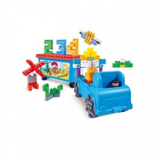 Hape Τουβλάκια PolyM Count And Play With The Tow Truck για 1.5-5 Ετών 114τμχ